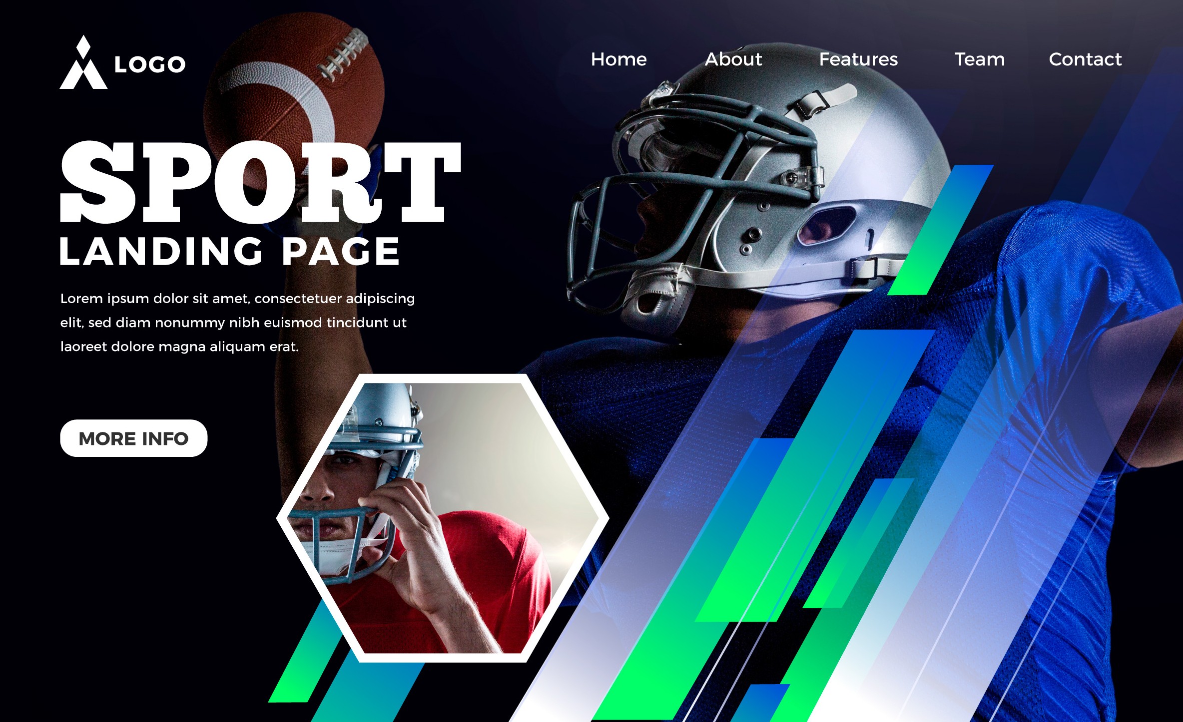 Football players on the field